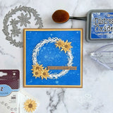 D122 Sunflower Wreath craft die