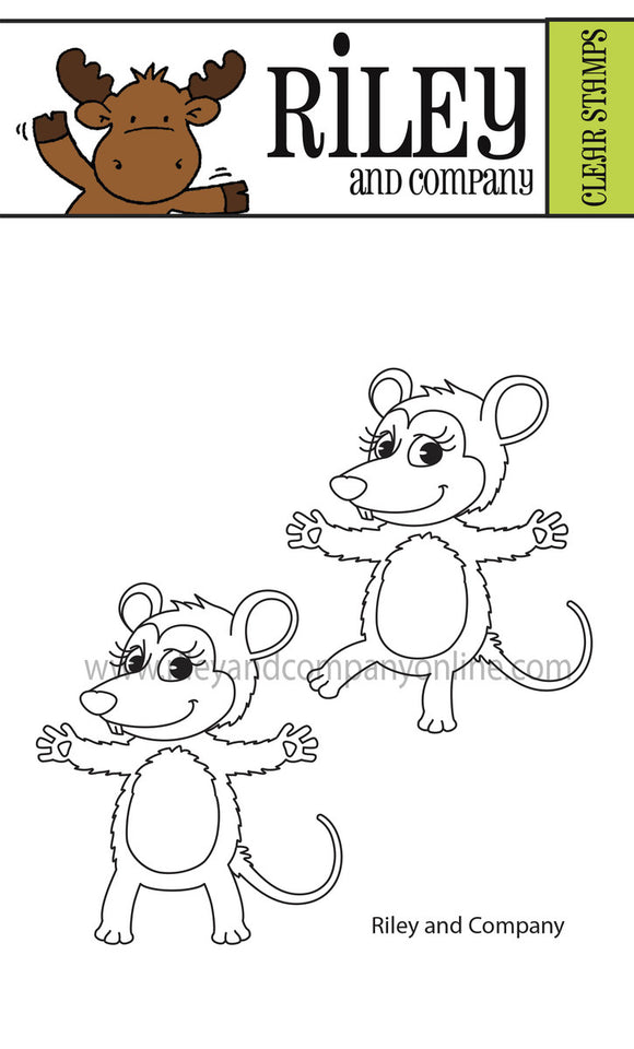 DUR005 Basic Dress Up Possum - clear stamps