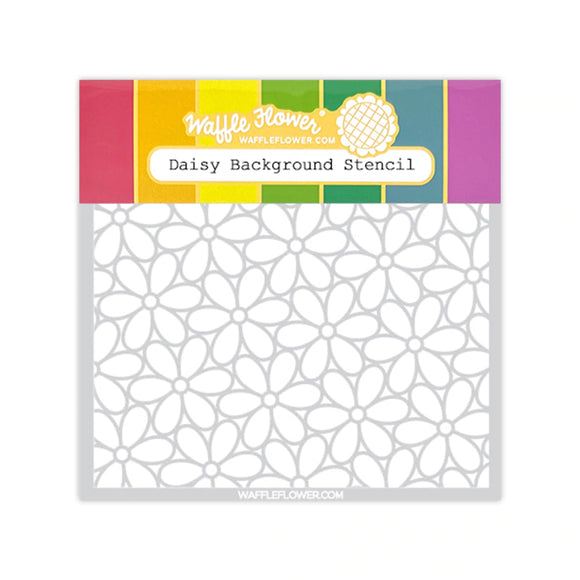Waffle Flower Daisy Background Stencil