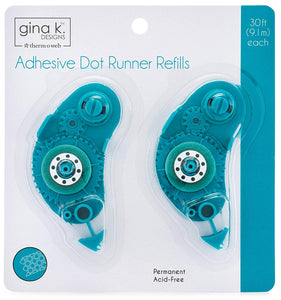 Permanent Adhesive Dot Runner Refills, 2 Pack