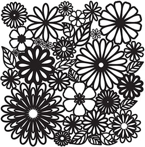 TCW157s Mini Flower Frenzy 6 x 6 Stencil