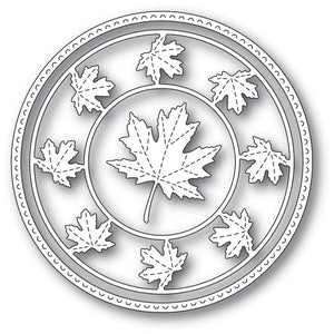 94083 Stitched Maple Circle Frame craft die