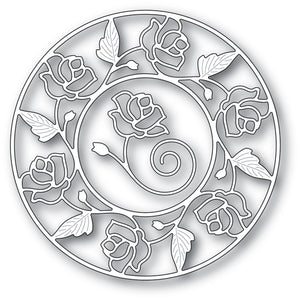 94231 Stained Glass Rose Circle Frame craft die