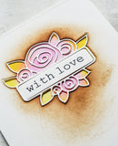 94261 Antique Rose Cluster Label craft die