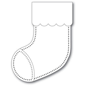 94327 Scalloped Stocking craft die