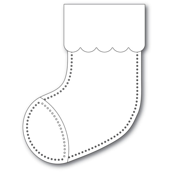 94327 Scalloped Stocking craft die