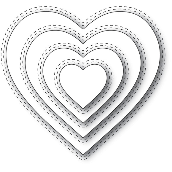 94359 Double Stitch Loving Heart Cut Out craft die