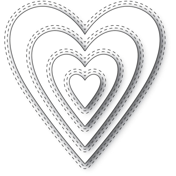 94361 Double Stitch Happy Heart Cut Out