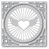94372 Winged Heart Frame craft die