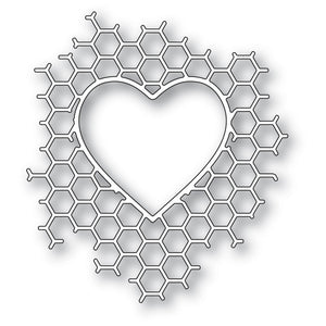 94378 Honeycomb Heart craft die