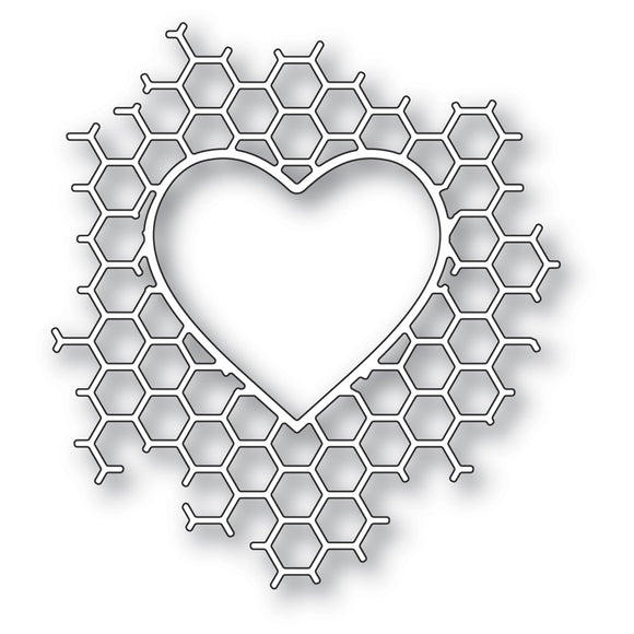 94378 Honeycomb Heart craft die