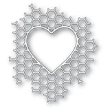 94378 Honeycomb Heart craft die
