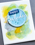 94396 Birthday Cursive Script Circle craft die