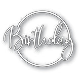 94396 Birthday Cursive Script Circle craft die