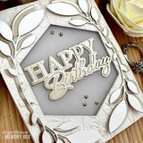 94588 Happy Birthday Posh Script Die