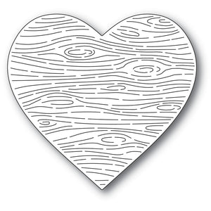 94552 Woodgrain Heart craft die