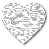 94552 Woodgrain Heart craft die