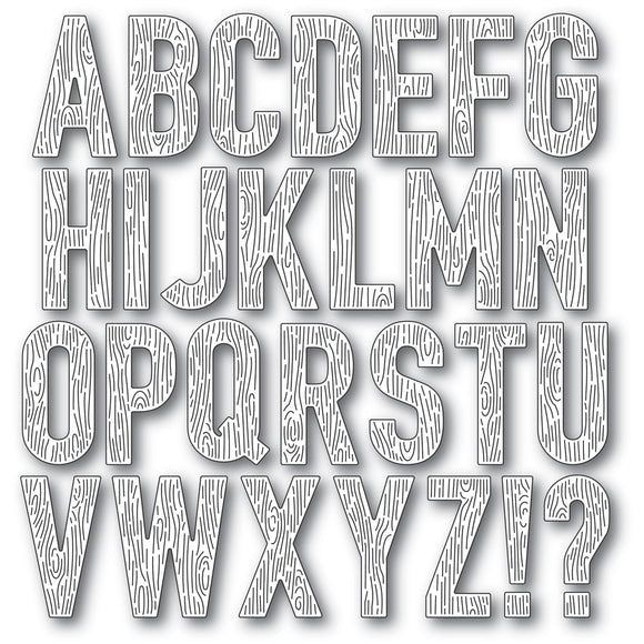 94579 Wooden Alphabet Die Set