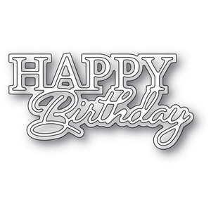 94588 Happy Birthday Posh Script Die