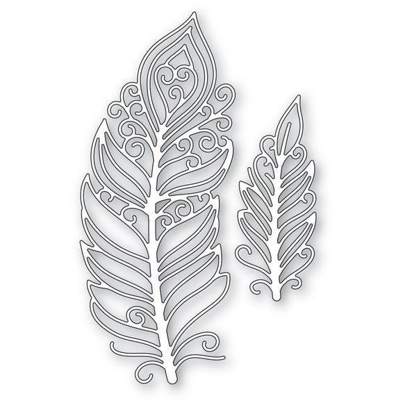 94711 Plumed Gypsy Feather craft die