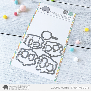 Mama Elephant Zodiac Horse Creative Cuts