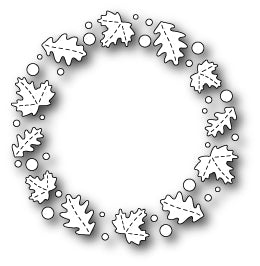 D119 Stitched Autumn Wreath craft die