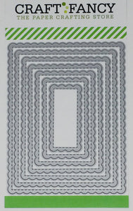 CF247 Scallop Stitched Rectangles craft die