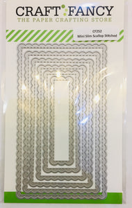 CF252 Mini Slim Stitched Scallop craft die