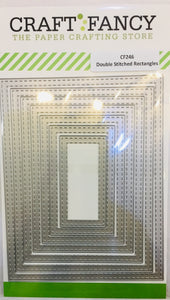 CF246 Double Stitched Rectangles craft die
