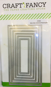 CF250 Mini Slim Stitched Rectangles craft die