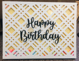 CF255 Hand-Lettered Happy Birthday Craft Die