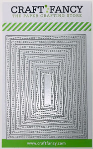 CF254 Wonky Stitched Rectangles craft die