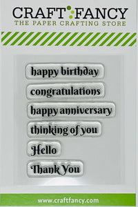 CF511 Simple Sentiments Clear Stamp