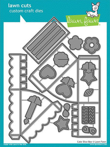 LF1973 Cake Slice Box Lawn Cuts Dies