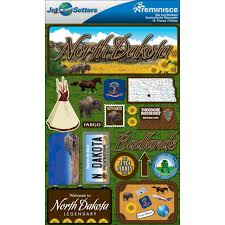 Reminisce Jet Setters North Dakota Sticker Set