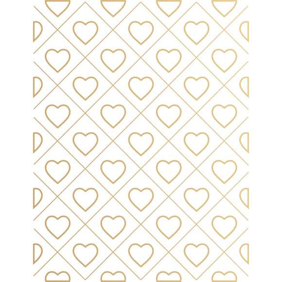 PSF801 Criss Cross Heart Foil Plate