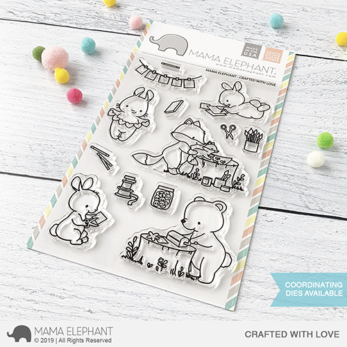 Mama Elephant Crafted With Love Stamp Set