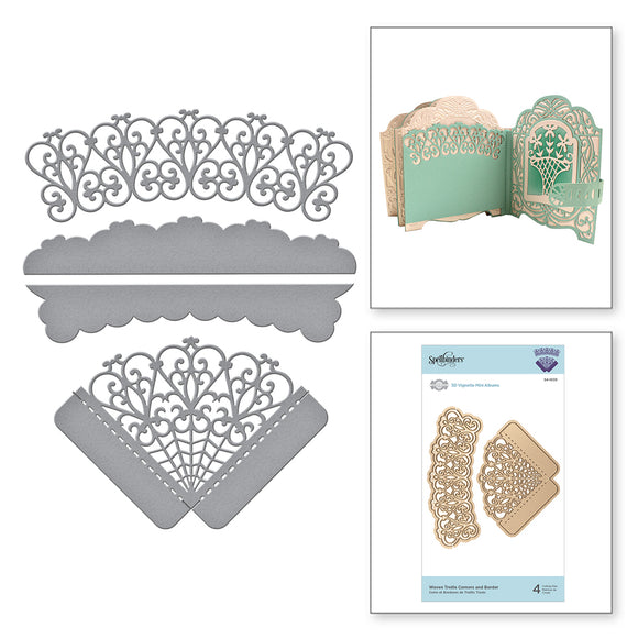S4-1033 Woven Trellis Corners and Border