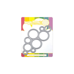 Waffle Flower Outlined Circle Craft Die