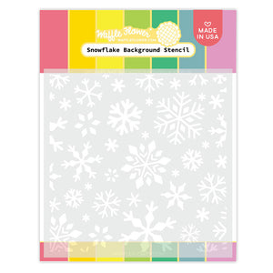 Waffle Flower Snowflake Background Stencil