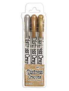 Tim Holtz Distress® Crayons Set Metallics