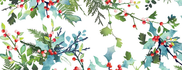 Watercolor Forest Greenery Wide Washi Tape