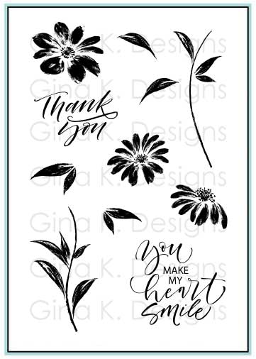Watercolor Flowers Clear Stamps