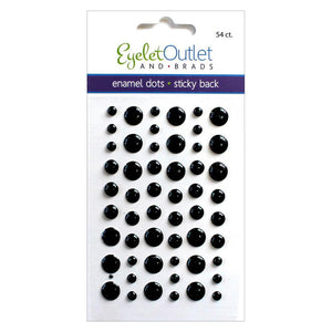 Eyelet Outlet Adhesive Black Enamel Dots