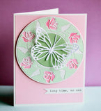 94231 Stained Glass Rose Circle Frame craft die