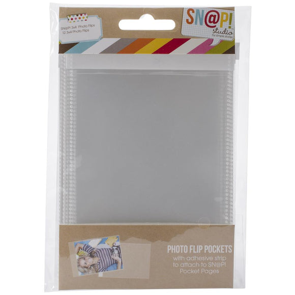 Photo flip pockets 3 x 4