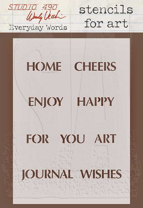 WVSFA009 Stencil for Arts Everyday Words
