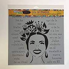 TCW648 Chica Florita 12x12 Stencil
