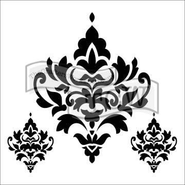 TCW794s Damask Decor 6 x 6 Stencil