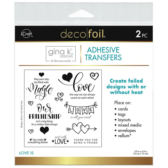 5629 Love Is Deco-foil Adhesive Transfer